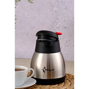 Paslanmaz Çelik Çay Termosu 1 Litre | 12-24 Saat Soğuk, 8-12 Saat Sıcak Tutma | Paslanmaz Çelik