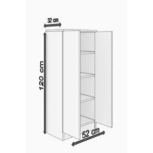 Abete-çok Amaçlı Dolap / Atlantik Çam