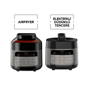 Y85 Multi Cooker 2 Si 1 Arada Airfryer Fritöz Ve Elektrikli Düdüklü Tencere