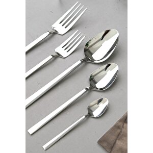 Lugga Doğa Yemek - Tatlı Çatal Kaşık Ve Çay Kaşık Takımı 6 Kişilik 30 Parça