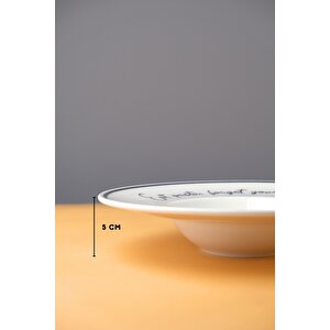 Tabak Evi Motto Makarna Tabağı Seti 4 Lü 29x5,5x4cm