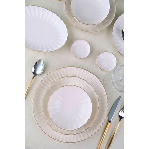 Bone Luz Form Yemek Takımı Altın 32 Parça 6 Kişilik