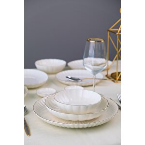 Bone Luz Form Yemek Takımı Altın 32 Parça 6 Kişilik