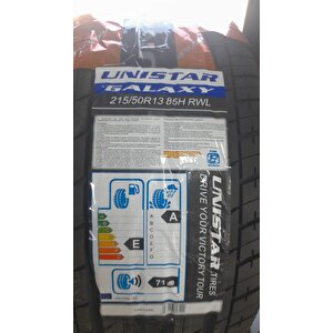 215/50r13 85h Unistar Galaxy Rwl (beyaz Yazili) 2025 Üreti̇m Yazlik Lasti̇k