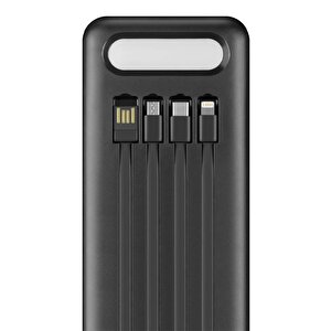 Tx60 Si̇yah 60000 Mah Çoklu Çikiş Di̇ji̇tal Göstergeli̇ Ekstra Kablolu Powerbank