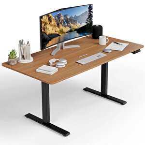 Uprise Yükseklik Ayarlı Masa | Çift Motorlu | Güçlü-dengeli-stabil (nevada Ceviz) 180 cm