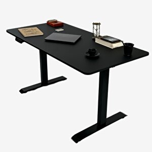 Uprise Yükseklik Ayarlı Masa | Çift Motorlu | Güçlü-dengeli-stabil (siyah) 120 cm