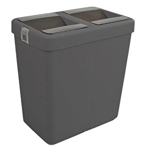 Motek 80 Litre Hassas Kapaklı Çift Gözlü Geri Dönüşüm Çöp Kovası