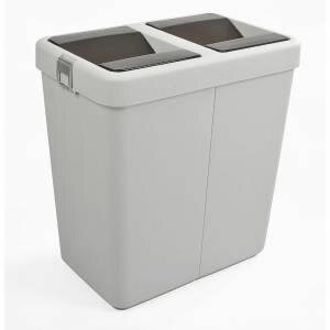 Motek 80 Litre Hassas Kapaklı Çift Gözlü Geri Dönüşüm Çöp Kovası