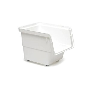 Motek Tekerlekli Patateslik Soğanlık Oyuncak Kutusu Patateslik Soğanlık Sepeti 3x12lt Beyaz+gri