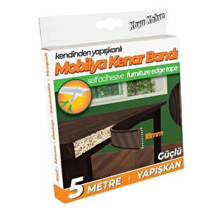 Kendinden Yapışkanlı Masa,raf,dolap,tezgah,mobilya Kenar Bandı 18mmx5 Metre-koyu Kahve