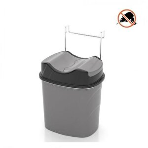 Mutfak Dolap İçi Askılı Geçmeli Pratik Kapak Çöp Kovası 5,5 Lt-sf007