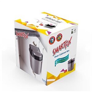 Geseus Mutfak Dolap İçi Askılı Geçmeli Pratik Kapak Çöp Kovası 5,5 Lt-sf007