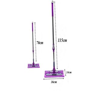 Çelik Ayna Kıskaçlı Cam Silme Mopu Mikrofiber Yedek Bezli Yer Duvar Fayans Silme Mopu