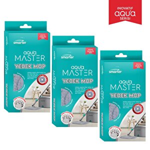 Aqua Master 3 Adet Yedek Mop Temi̇z & Ki̇rli̇ Suyu Ayirma Özelli̇ği̇ Otomati̇k Temi̇zli̇k Seti̇ Mop