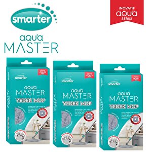 Aqua Master 3 Adet Yedek Mop Temi̇z & Ki̇rli̇ Suyu Ayirma Özelli̇ği̇ Otomati̇k Temi̇zli̇k Seti̇ Mop