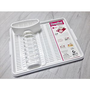 Moonstar Hareketli Tabaklık Bulaşık Durulama Seti Beyaz-720