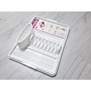 Moonstar Hareketli Tabaklık Bulaşık Durulama Seti Beyaz-720