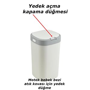 Motek Bb100 Bebek Bezi Kovası Yedek Açma Kapama Butonu Düğme 2ad (kova Değildir Yedek Parçadır)