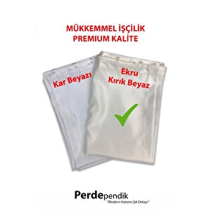 Ekru, Kırık Beyaz, Krem Güneşlik Perde Lüks Kalın Saten Ütü Istemez 1. Kalite Kullanıma Hazır Perde 700x240 cm