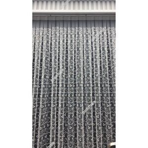 Tül Perde Kırık Beyaz Ekru Çiçek Desenli İşlemeli Salon Mutfak Kısa Petek Üstü Kırışmaz Sık Pileli