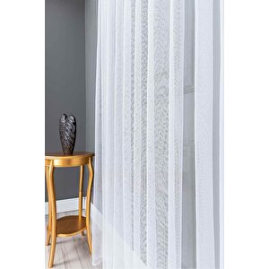 Düz Tül,ütü İstemez, Düz Tül Perde ,orta Pileli Salon Mutfak Perdesi,1*2,5 Pile 200x185 cm