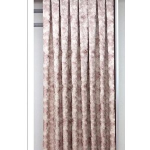 Fon Perde Royal Desen, Yeni Sezon, Pileli, Kırışmaz, Pudra, Özel Koleksiyon (tek Kanat) 90x250 cm