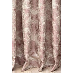 Fon Perde Royal Desen, Yeni Sezon, Pileli, Kırışmaz, Pudra, Özel Koleksiyon (tek Kanat)