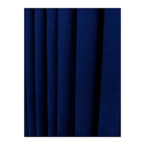 Ada Fonluk Mavi Tek Kanat 1/3 Sık Pile Fon Perde (tek Kanat) 140x280 cm