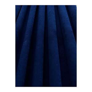 Ada Fonluk Mavi Tek Kanat 1/3 Sık Pile Fon Perde (tek Kanat) 140x280 cm