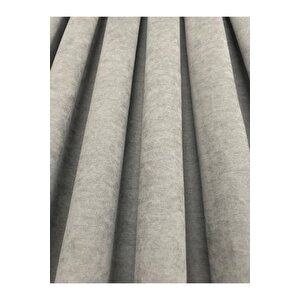 Ada Fonluk Gri Tek Kanat 1/3 Sık Pile Fon Perde (tek Kanat) 90x280 cm