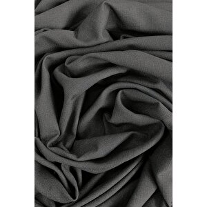 Nova Keten Fon Perde - Koyu Gri (sık Boru Pileli), Yeni Sezon - Tüm Odalara Uygun (tek Kanat) 90x255 cm