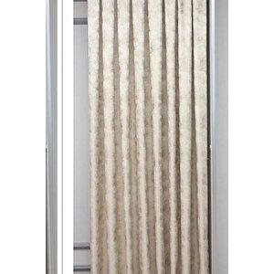 Fon Perde Royal Desen, Yeni Sezon, Pileli, Kırışmaz, Bej, Özel Koleksiyon (tek Kanat) 80x255 cm