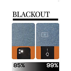 Lüks Kalın Siyah Blackout Karartma Güneşlik Perde (en X Boy Pi̇lesi̇z Tek Kanat)