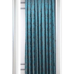 Fon Perde Royal Desen, Yeni Sezon, Pileli, Kırışmaz, Turkuaz, Özel Koleksiyon (tek Kanat) 80x275 cm