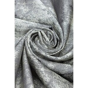 Fon Perde Royal Desen, Yeni Sezon, Pileli, Kırışmaz, Gri, Özel Koleksiyon (tek Kanat)