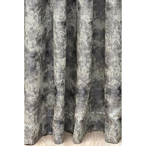 Fon Perde Royal Desen, Yeni Sezon, Pileli, Kırışmaz, Gri, Özel Koleksiyon (tek Kanat)