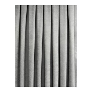 Ada Fonluk Açık Gri Tek Kanat 1/3 Sık Pile Fon Perde (tek Kanat)