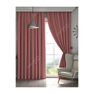 Pudra Blackout, Işık Geçirmez Karartma Güneşlik, Pilesiz (tek Kanat Fon Perde) 300x160 cm