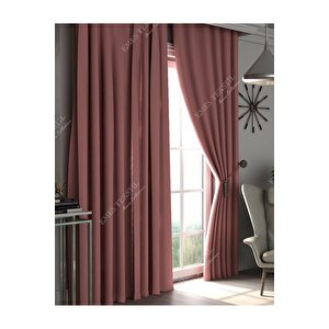 Pudra Blackout, Işık Geçirmez Karartma Güneşlik, Pilesiz (tek Kanat Fon Perde) 300x160 cm