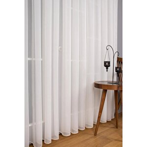 İpek Krep Düz Sade Şık Tül Perde Sık Pile 400x270 cm
