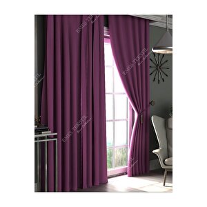 Mor Blackout, Işık Geçirmez Karartma Güneşlik, Pilesiz (tek Kanat Fon Perde) 190x210 cm
