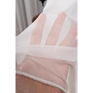 İpek Krep Düz Sade Şık Tül Perde Sık Pile