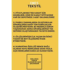 Pudra Blackout, Işık Geçirmez Karartma Güneşlik, Pilesiz (tek Kanat Fon Perde)