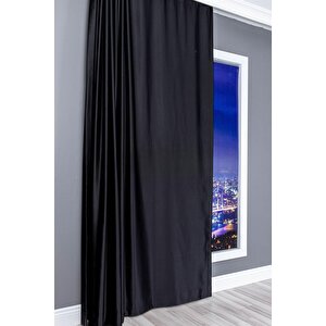 Siyah Güneşlik Karartma Blackout Saten Işık Geçirmez Ütü Istemez 1. Kalite (en X Boy) 160x200 cm