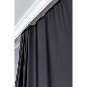 Siyah Güneşlik Karartma Blackout Saten Işık Geçirmez Ütü Istemez 1. Kalite (en X Boy) 160x200 cm