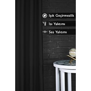Siyah Güneşlik Karartma Blackout Saten Işık Geçirmez Ütü Istemez 1. Kalite (en X Boy) 450x270 cm