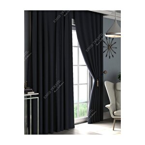 Siyah Blackout Karartma Işık Geçirmez Güneşlik Kalın Perde 1. Kalite (en X Boy - Pi̇lesi̇z Tek Kanat) 320x230 cm