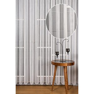 Lüks Pötikare Zincir Desenli Çizgili Gramajlı Ütü İstemez Kırışmaz Sık Pile (en X Boy) 400x220 cm