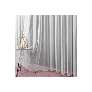 Lüks Zincir Desenli Çizgili Gramajlı Ütü İstemez Kırışmaz Sık Pile (en X Boy)